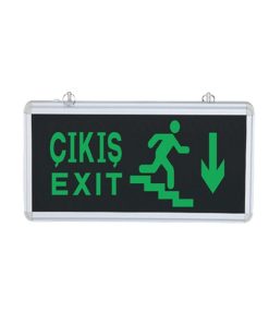 Exit Merdivenli Aşağı Koşan Adam