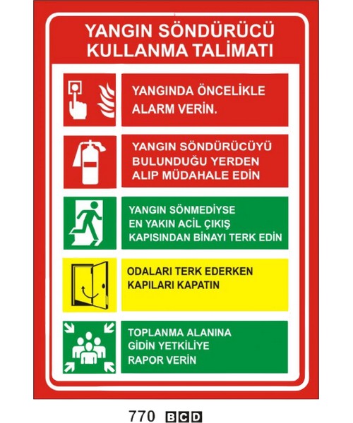 Yangın Söndürücü Kullanma Talimatı